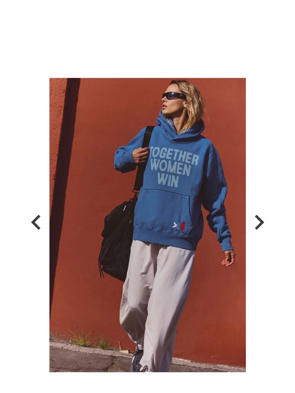Free People Blue "Together Women Win" Hoodie - Picture 9 of 10
